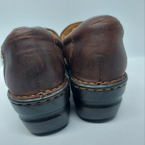 BORN Toby Duo Womens Shoes 10M Brown Slip On Mule Clog Loafer Leather Comfy - Picture 7 of 13